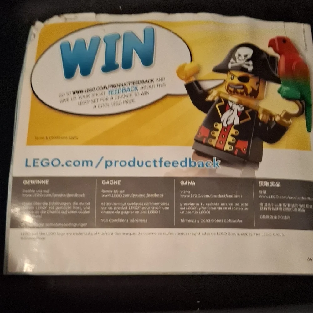 Lego Lightyear White Blue Starfighter with Translucent Yellow Canopy Manual Only